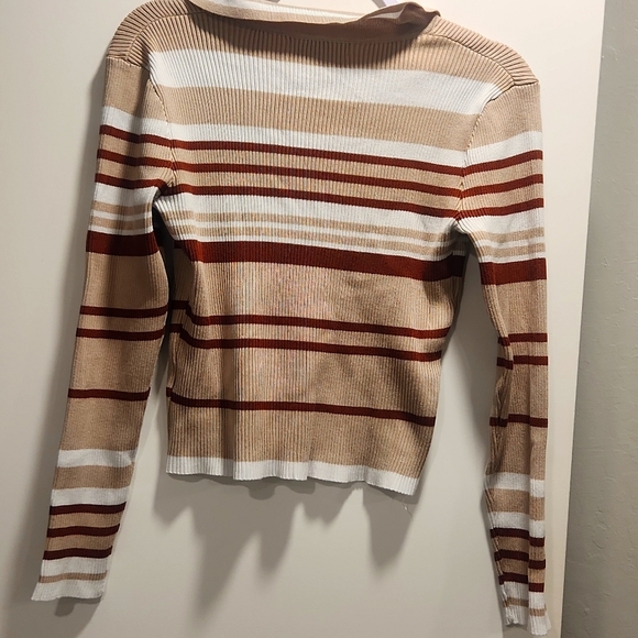 ALMOST FAMOUS Rib Henley Womens Long Sleeve Polo Shirt - Picture 5 of 5